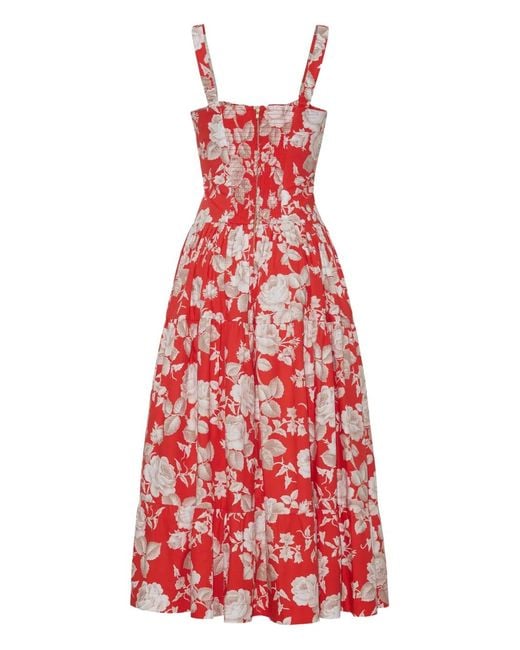 Robe Santiago À Volants Superposés Cara Cara en coloris Red