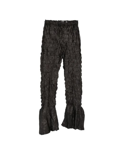 GONGDID DESIGN Black Ruffled Trousers