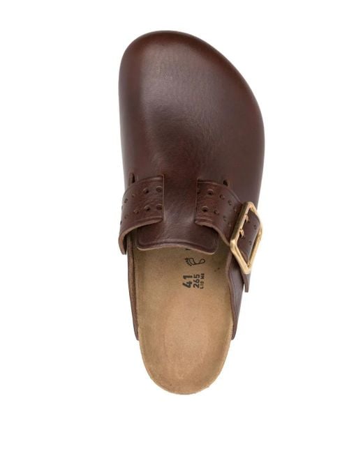 メンズ Birkenstock Boston レザークロッグサンダル Brown