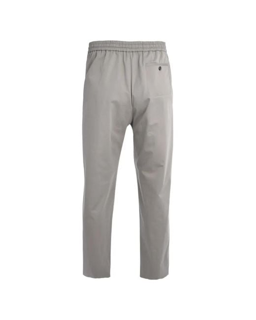 Agnona Gray Drawstring Trousers for men
