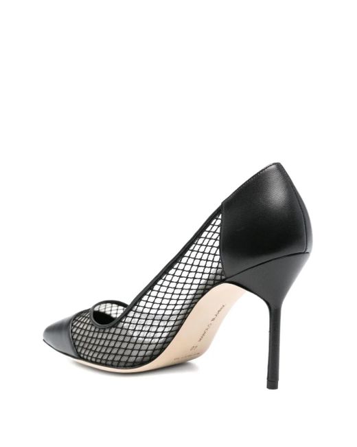 Manolo Blahnik Metallic Pumps Mit Spitzer Kappe