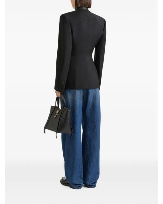 Givenchy Black Double-Breasted Wool Blazer