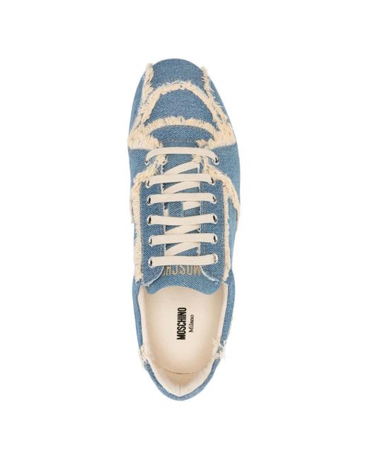 Moschino Blue Baskets À Bords Francs for men