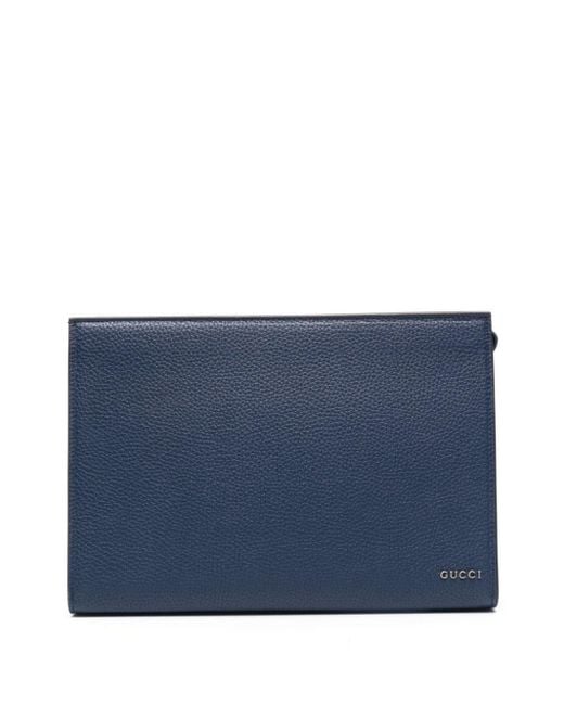 Bolso de mano con letras del logo Gucci de hombre de color Blue