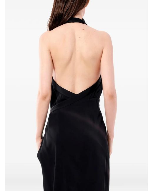 Balenciaga Black Belted Halterneck Maxi Dress