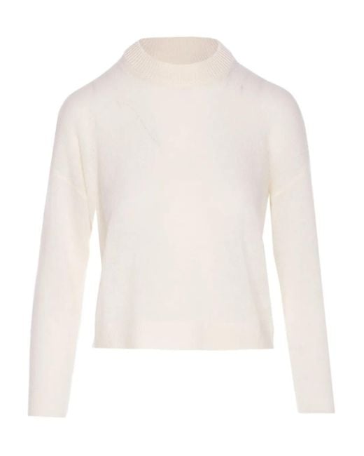 Jersey con cuello redondo Allude de color White