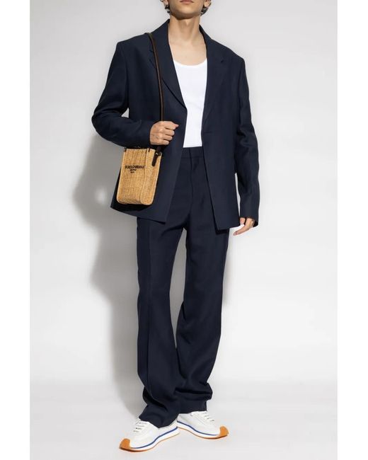 Jacquemus Blue Blazer With Open Lapels for men