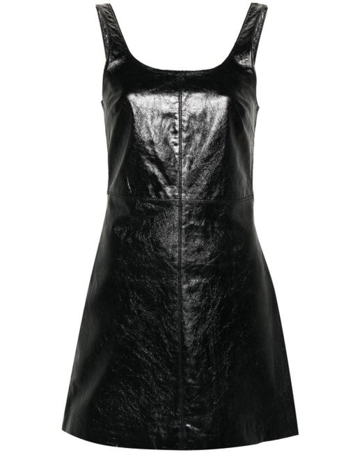 Claudie Pierlot Mini-jurk Met Gebarsten Effect in het Black