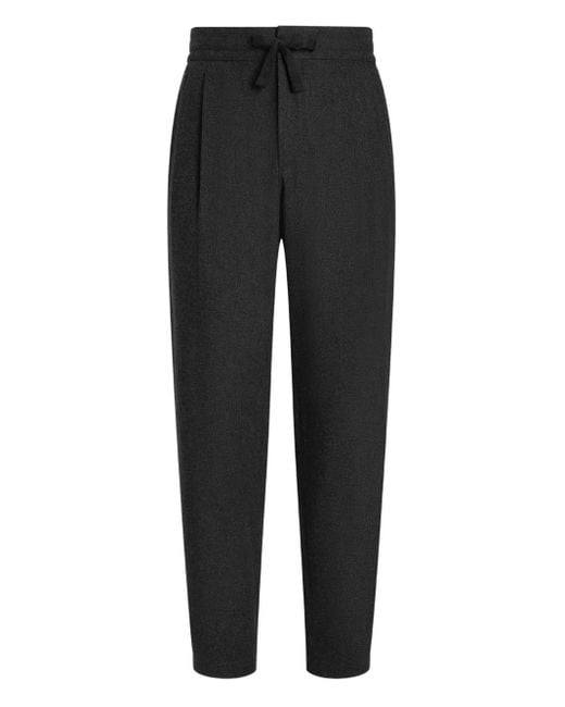 Dolce & Gabbana Black Drawstring Track Pants for men