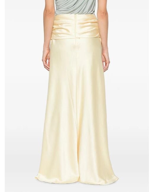 Arcina Ori White Andi Twisted-Waist Maxi Skirt