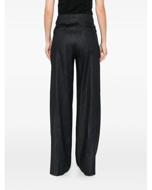 Tagliatore Black Ebony Pleated Trousers