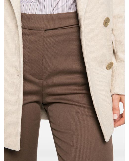 Brunello Cucinelli White Belt-Loops Cropped Trousers
