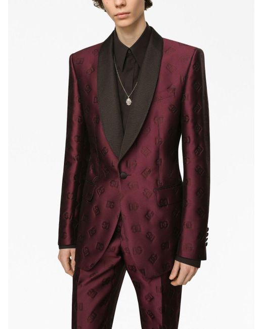 Dolce & Gabbana Smoking Met Jacquard in het Red voor heren