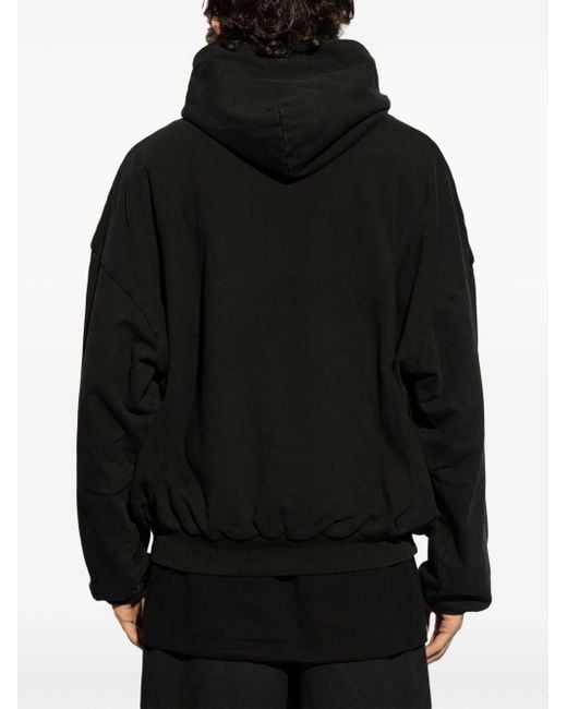 Fear Of God Black Long-sleeve Cotton Hoodie for men