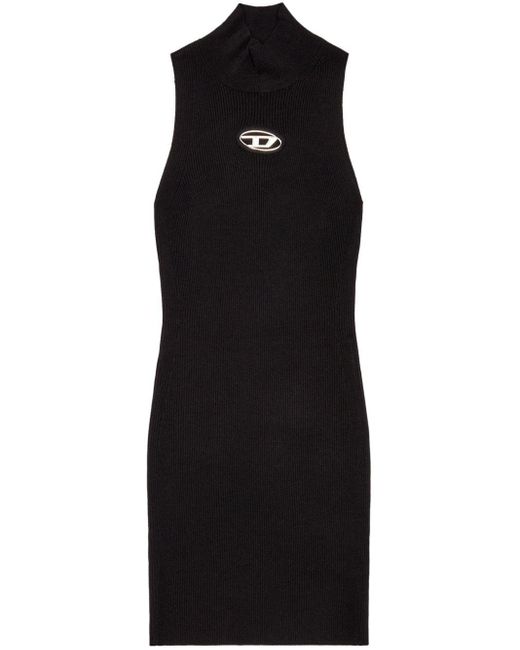 DIESEL Black M-Onervax Kleid mit Oval D-Schild