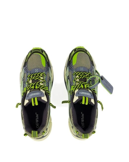 Off-White c/o Virgil Abloh Green Off Ow Be Right Back Mesh Low-Top Sneakers for men