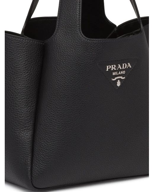Prada Black Medium Leather Tote