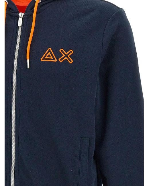 Sun 68 Hoodie Met Rits in het Blue voor heren