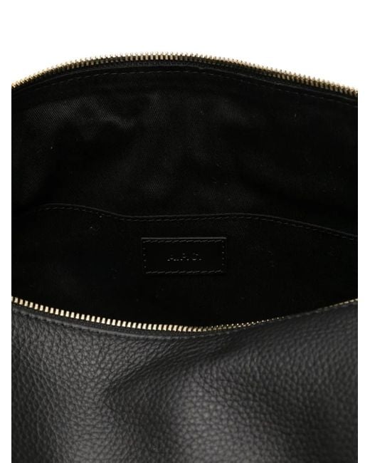 A.P.C. Black Tote Bag mit Reißverschluss