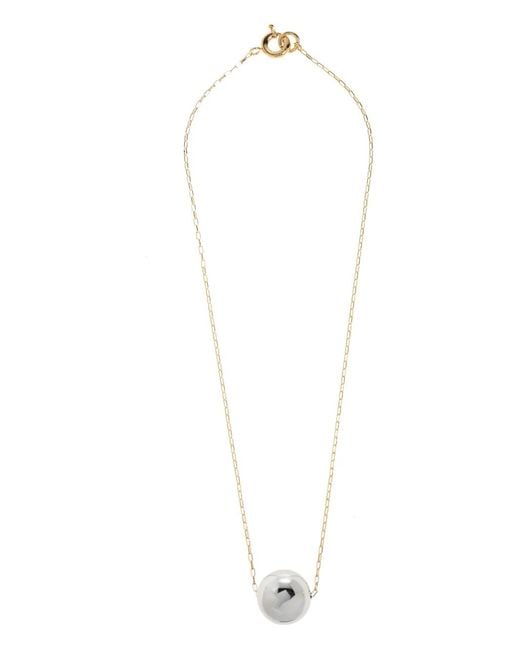 Isabel Marant White Sphere-Pendant Necklace
