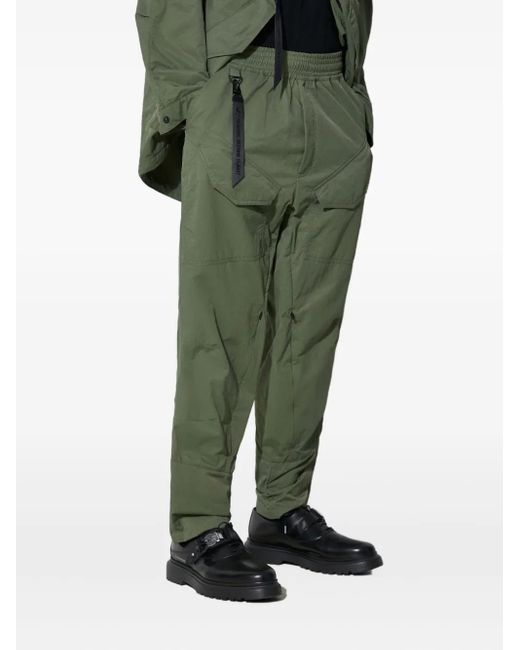 Alpha Industries Green Drawstring Tapered Trousers for men