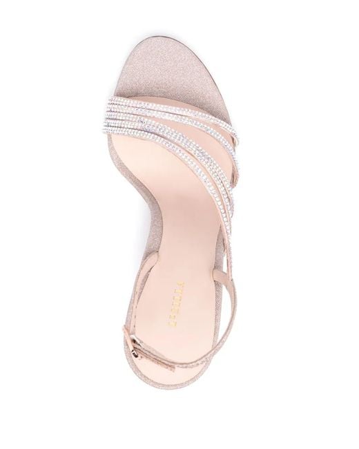 Le Silla Pink Scarlet 105Mm Leather Sandals