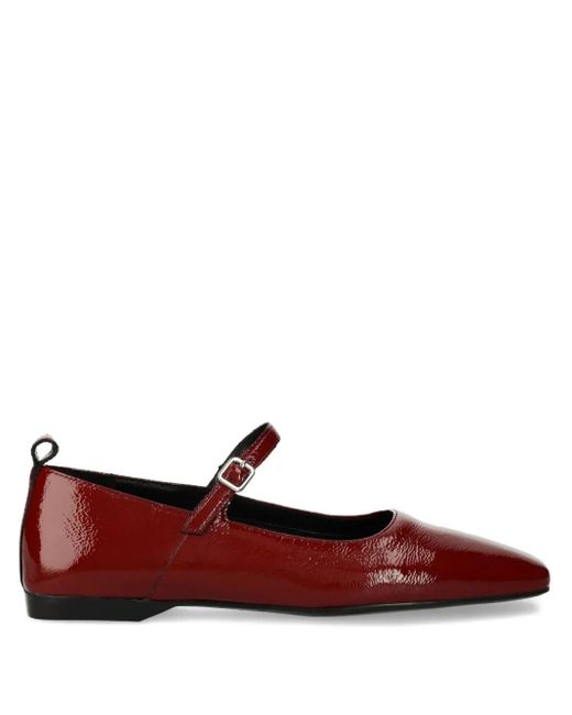 Vagabond Red Delia Patent Leather Ballet Flats