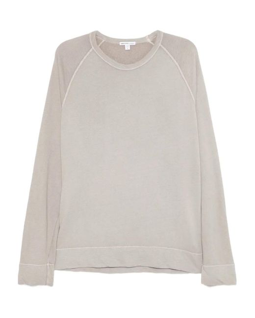 James Perse White Vintage French Terry Sweatshirt for men