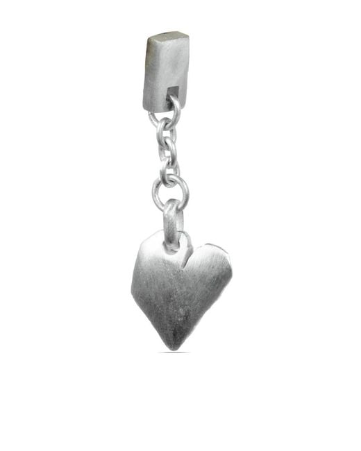 Parts Of 4 White Jazz's Solid Heart Single Earring