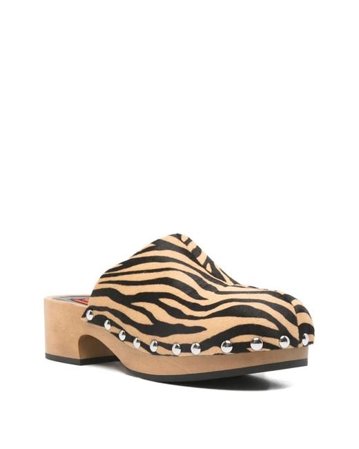 Simon Miller Natural Rio Zebra-Pattern Clogs
