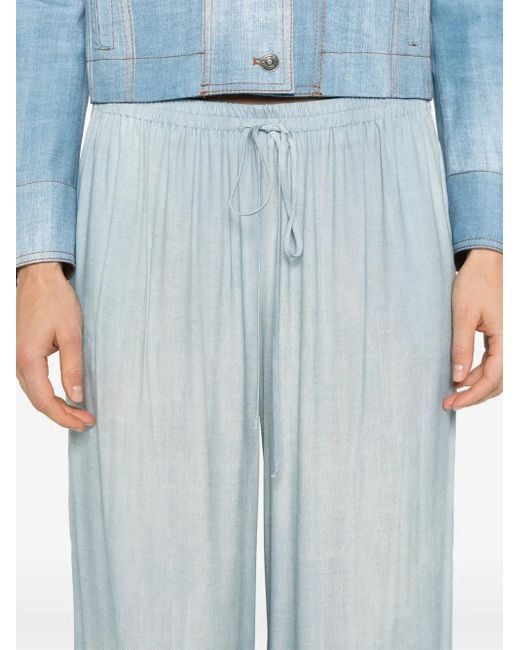 Ermanno Scervino Broek Met Denim Print in het Blue