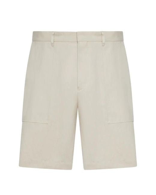 Lardini White Flap-Pockets Shorts for men