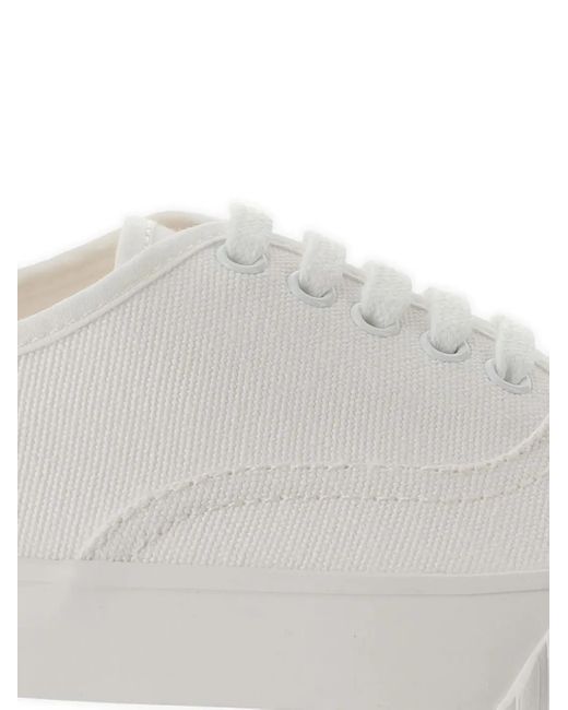 Thom Browne White Canvas Vulcanized Sole Heritage Sneakers for men
