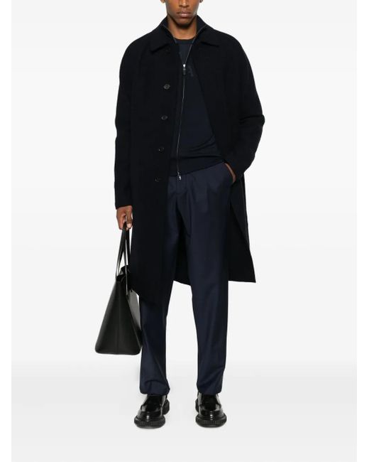 Canali Blue Zip Cardigan for men