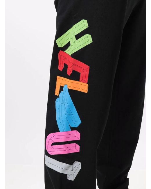 Helmut Lang Black 3D Logo Track Pants for men