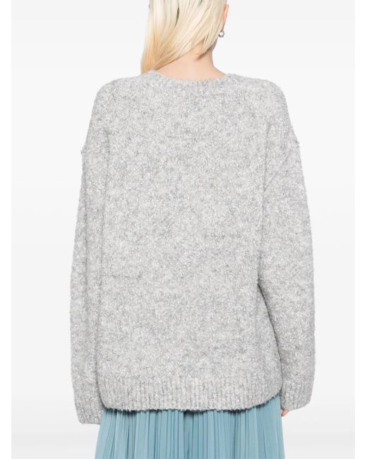 B+ AB Gray V-Neck Sweater