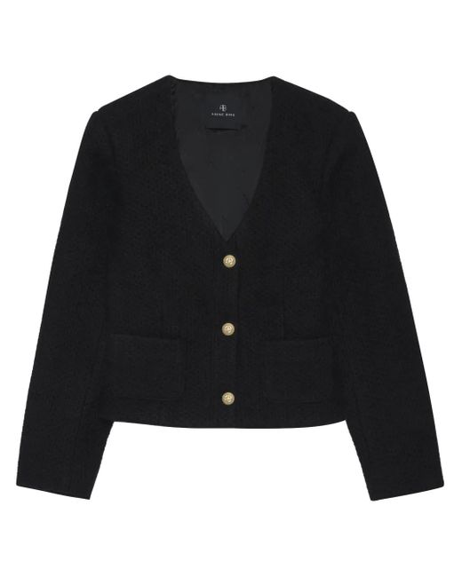 Anine Bing Black Klassischer Cardigan