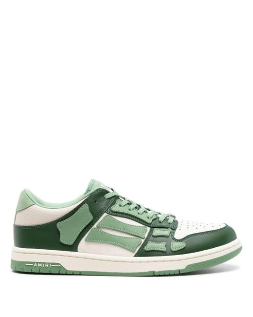 Amiri Skel Low-top Leren Sneakers in het Green voor heren