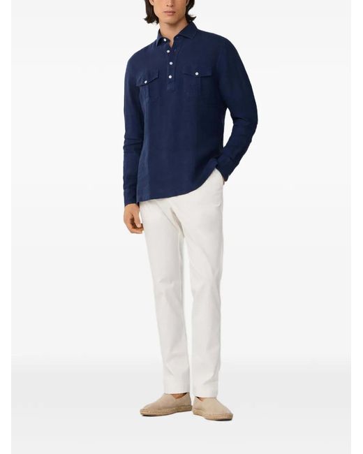 Hackett Blue Heritage Buttoned Shirt for men