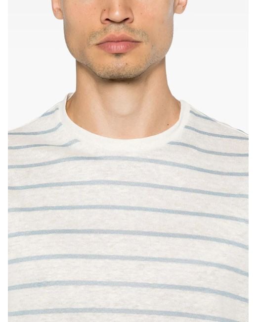 Paul & Shark White Striped T-Shirt for men