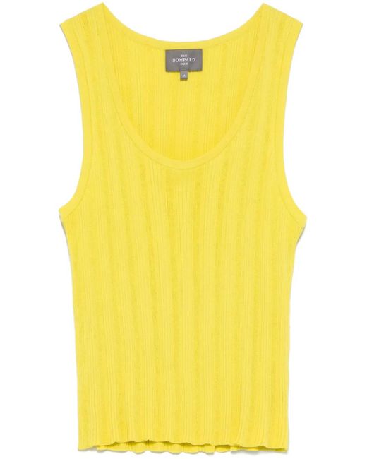 Eric Bompard リブ タンクトップ Yellow