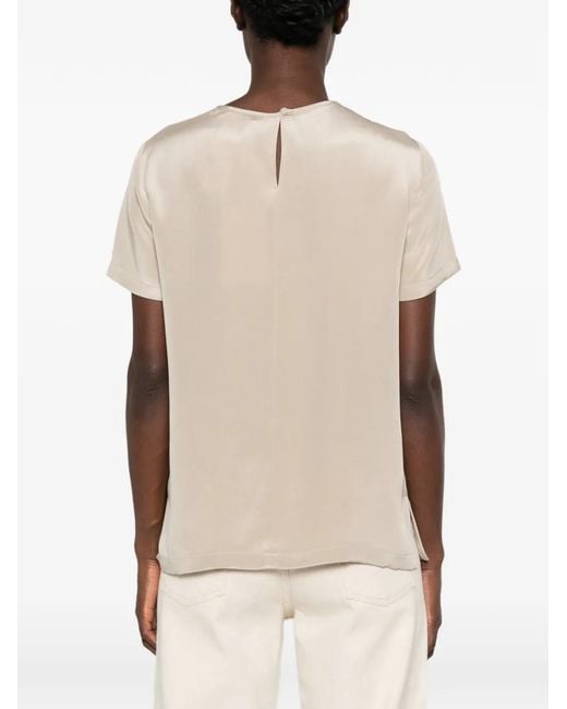Max Mara White Monogram-Embroidered T-Shirt