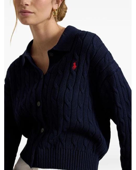 Polo Ralph Lauren Blue Cotton Cardigan
