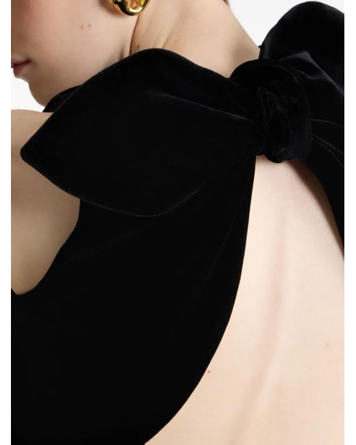 Patou Black Bow-Detail Sleeveless Top