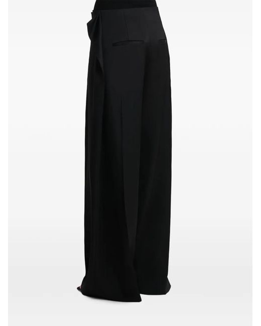 Khaite Black Buttons Front Trousers