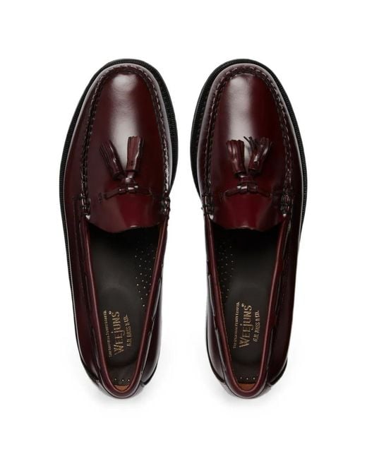 G.H.BASS Red Weejuns Larkin Tassel Loafers for men
