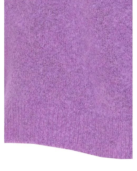 Roberto Collina Purple Crew-Neck Long-Sleeve Sweater