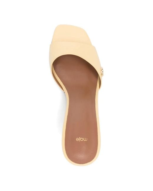 Maje Natural Leather Mules