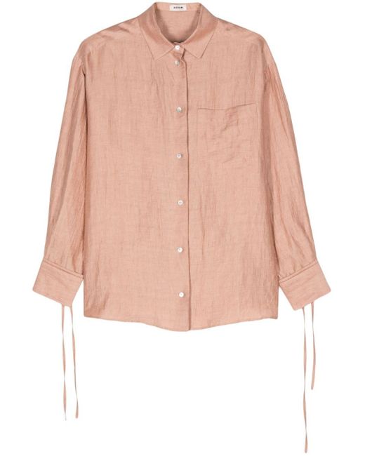 Aeron Pink Soir Crinkled Shirt