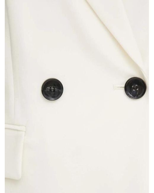 Sisley White Double-Breasted Blazer